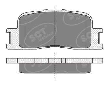 SCT GERMANY Комплект тормозных колодок, дисковый тормоз SP 334 PR